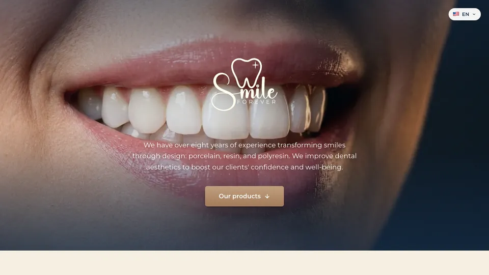 Portada de la landing de Smile Forever Designs